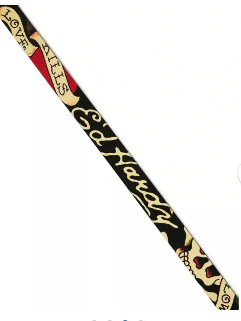 Ed Hardy Black Love Kills Slowly Belt pop culture Y2K size M/L